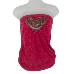 Maurices Red Embelished Tube Top Size S